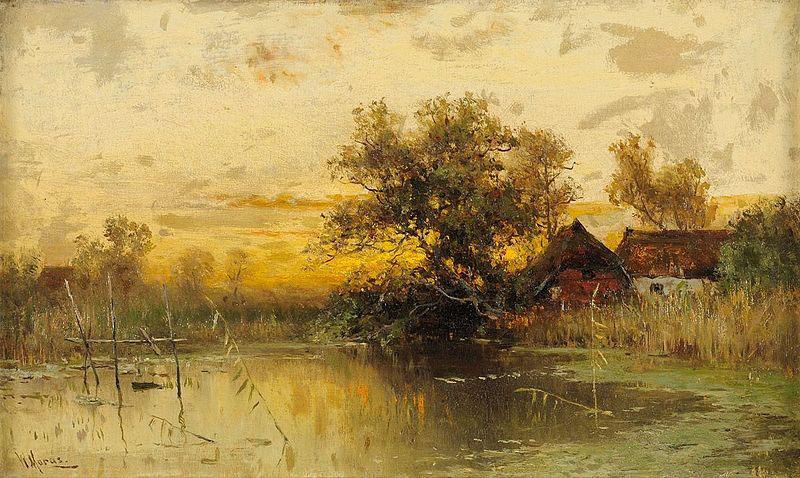 Walter Moras Seenlandschaft Germany oil painting art
